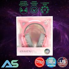 🐍 Fone de Ouvido para Jogos Razer Kraken Quartz Chroma USB com Áudio THX - Edição Kitty comprar usado  Enviando para Brazil