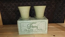 Longaberger Par de Collectors Series May Series Peony Pots.  Novo.  4" de altura comprar usado  Enviando para Brazil