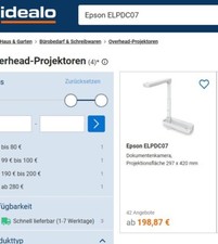 Neu epson elpdc07 gebraucht kaufen  Oberhausen