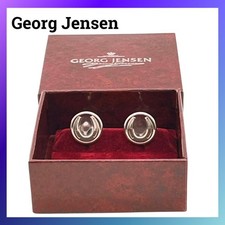 Usado, Abotoaduras Georg Jensen prata esterlina 925 formato redondo ferradura com caixa comprar usado  Enviando para Brazil