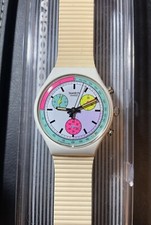 Swatch chrono white usato  Roma