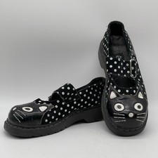 Anarchic T.U.K. Sapatos preto branco gatinho gato Mary Jane tamanho 7 Y2K bolinhas punk comprar usado  Enviando para Brazil