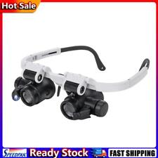 Portable Magnifier Glasses Loupes w/ LED Jeweler Watch Repair Magnifying Eyewear comprar usado  Enviando para Brazil