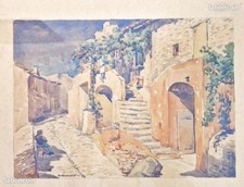 Aquarelle signée adrien d'occasion  Canet-en-Roussillon