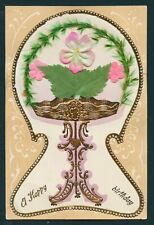 Penas de tecido anglo-austríacas 1910 Kitsch COLAGEM em relevo DESIGNS contorno cortado comprar usado  Enviando para Brazil