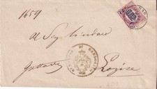 Regno 1878 lettera usato  Sannicandro di Bari