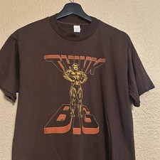 Camiseta Vintage Musculação Arnold Schwarzenegger Think Big 70’s/80’s Tamanho Grande comprar usado  Enviando para Brazil