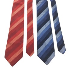 Usado, NOVO 2 GRAVATAS PAUL FREDRICK 7 SEVEN FOLD SARTORIALE LISTRA ESPINHA DE PEIXE GOLA DE SEDA comprar usado  Enviando para Brazil