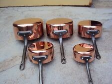 Série casseroles cuivres d'occasion  Le Creusot