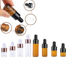 Mini frascos conta-gotas de óleos essenciais 1/2/3/5 ml conta-gotas de vidro frascos de amostra de perfume, usado comprar usado  Enviando para Brazil