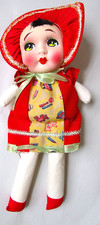 BONECA BUNKA VINTAGE 12" ~ PRÉ-GUERRA SHOWA JAPÃO ~ MÁSCARA FACIAL, FUNCIONANDO SQUEAKER, usado comprar usado  Enviando para Brazil