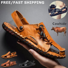 Zapatillas suaves deportivas de verano para hombre de cuero genuino zapatos de playa sandalias informales segunda mano  Embacar hacia Mexico