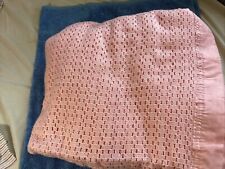 Pink cellular blanket for sale  WORTHING