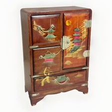 Mini caixa de joias vintage japonesa pintada à mão 8,75x6x3” comprar usado  Enviando para Brazil