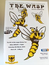 Programme alloa athletic for sale  SCARBOROUGH