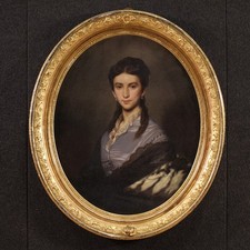 Ritratto dama dipinto usato  Italia