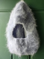 Máscara de Esqui Fuzzy Balaclava Handknit Mohair Azul Peludo Rosto Aberto MACIA! comprar usado  Enviando para Brazil