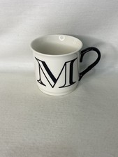 Usado, Caneca de café “M” - Letras brancas e pretas e alça preta altura 8,6 cm postagem grátis comprar usado  Enviando para Brazil