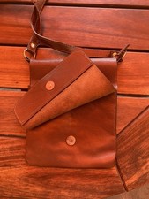 Vintage braune schultertasche gebraucht kaufen  Weisendorf