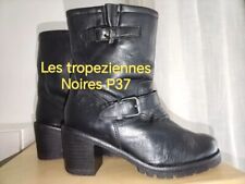 Bottine cuir noir d'occasion  Saint-Etienne