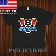NOVA CAMISA SCANIA V8 LOGOTIPO CLÁSSICO CAMISETA UNISSEX ENGRAÇADA AMERICANA EUA TAMANHO P-5XL comprar usado  Enviando para Brazil