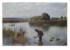 Quadro scena caccia usato  Massa di Somma