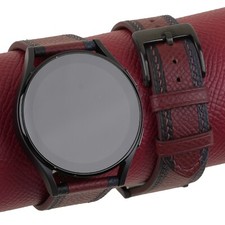 Tricolor Borgonha Epsom Samsung Galaxy Watch 3 4 5 6 Active 1 2 Band Masculino Feminino comprar usado  Enviando para Brazil