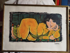 Serigrafia firmata cantatore usato  Napoli