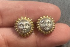 Brincos vintage Sergio Bustamante mini-sol 22k em prata esterlina comprar usado  Enviando para Brazil