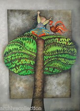 Obra de arte litográfica original Graciela Rodo Boulanger "Un Coq Pour Tatiana" segunda mano  Embacar hacia Mexico