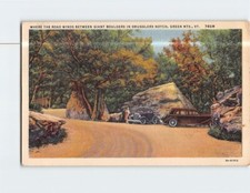 Cartão postal pedregulhos gigantes em contrabandistas entalhe montanhas verdes Vermont EUA comprar usado  Enviando para Brazil