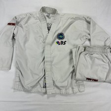 Top Ten ITF Taekwondo Uniforme Branco Dobok Conjunto 65/35 Algodão Poli Masculino Grande, usado comprar usado Top Ten ITF Taekwondo Uniforme Branco Dobok Conjunto 65/35 Algodão Poli Masculino Grande, usado comprar usado  Enviando para Brazil
