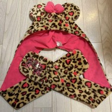 Boné Minnie Fan silenciador padrão leopardo rosa fofo Tóquio Disney Resort Japão comprar usado  Enviando para Brazil