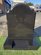 Black granite headstone for sale  OLDHAM