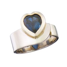 Ring saphir herz gebraucht kaufen  Münster