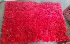 Painéis de flores artificiais rosa vermelha decoração de parede festa de casamento foto fundo comprar usado  Enviando para Brazil