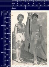 Duas mulheres em shorts de mãos dadas barraca acampamento senhoras foto vintage original comprar usado  Enviando para Brazil