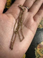 Colar vintage dourado de metal chen com fecho de barril -40cm, usado comprar usado  Enviando para Brazil