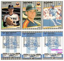 Usado, 1989 Fleer GLOSSY #251-500 COMPLETE SEU CONJUNTO US$ 2 ou 2 cartões mínimos VOCÊ ESCOLHE! comprar usado  Enviando para Brazil