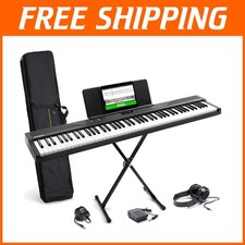 Teclado portátil de 88 teclas com alto-falantes integrados e acessórios para aprendizado comprar usado  Enviando para Brazil