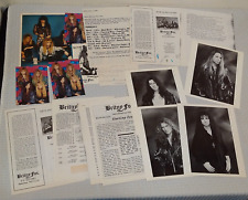 Lote de fotos boletim informativo 1990 BRITNY FOX Band autografado assinado fã clube promocional 8x10 comprar usado  Enviando para Brazil