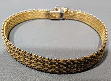 Pulseira de tecido esterlina vintage QVC Veronese ouro 18K com mais de 925.  Feito na Itália. comprar usado Pulseira de tecido esterlina vintage QVC Veronese ouro 18K com mais de 925.  Feito na Itália. comprar usado  Enviando para Brazil