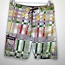 Shorts de tabuleiro RUSTY, comprimento longo em designs geométricos cores rústicas comprar usado  Enviando para Brazil