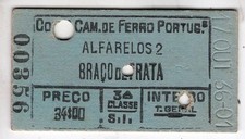 Bilhete de trem: Portugal: Alfarelos para Braco de Prata. 1936 comprar usado  Enviando para Brazil