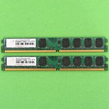 Kit de memoria de bajo perfil Transcend PC2-6400 800Mhz de escritorio de 4 GB DDR2 RAM (2x 2 GB) segunda mano  Embacar hacia Argentina