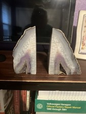 polished geode agate bookends for sale  Parker