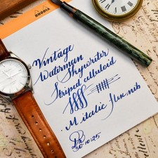 Caneta-tinteiro vintage Waterman Skywriter listrada celulóide ouro 14k esboço flexível nova na caixa, usado comprar usado Caneta-tinteiro vintage Waterman Skywriter listrada celulóide ouro 14k esboço flexível nova na caixa, usado comprar usado  Enviando para Brazil