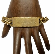 Pulseira Vintage JB CHAMPIONS ID Jacoby Bender Gravada Tom Dourado Corrente Elo, usado comprar usado  Enviando para Brazil