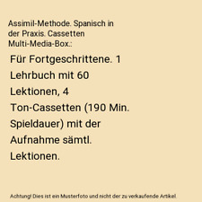 Assimil methode spanisch gebraucht kaufen  Trebbin