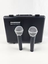 Samson R21 Micrófono Vocal Dinámico Paquete de 2 Micrófonos Estuche Rígido Probado Funciona con Video segunda mano  Embacar hacia Argentina